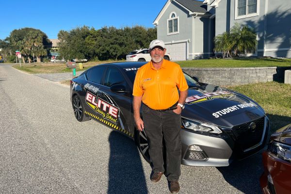 Student behind the wheel